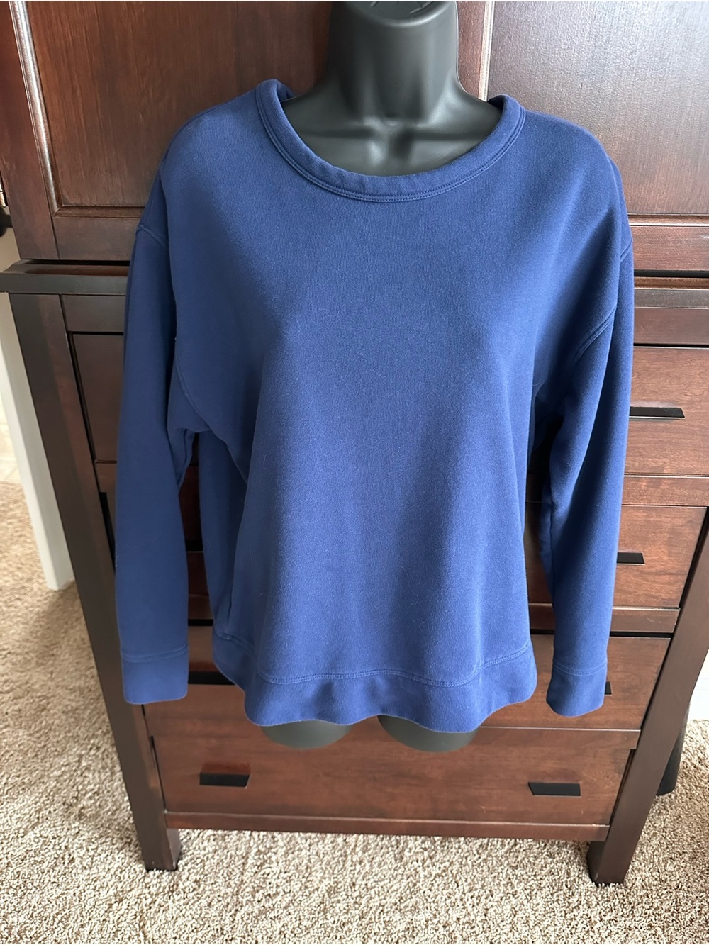 Nike Dri-FIT Open Back Sweatshirt in Deep Purple